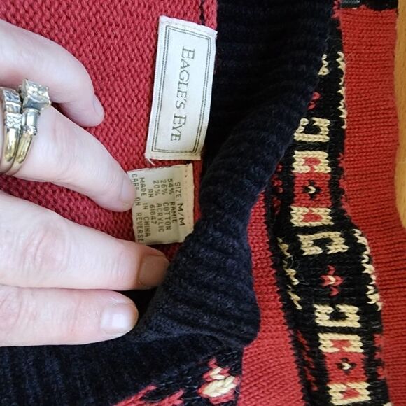 Eagle's Eye sweater vest vintage Aztec Southwest Cowgirl Western M - Picture 5 of 5